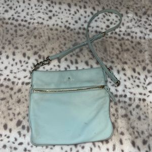 mint green Kate spade cross body purse